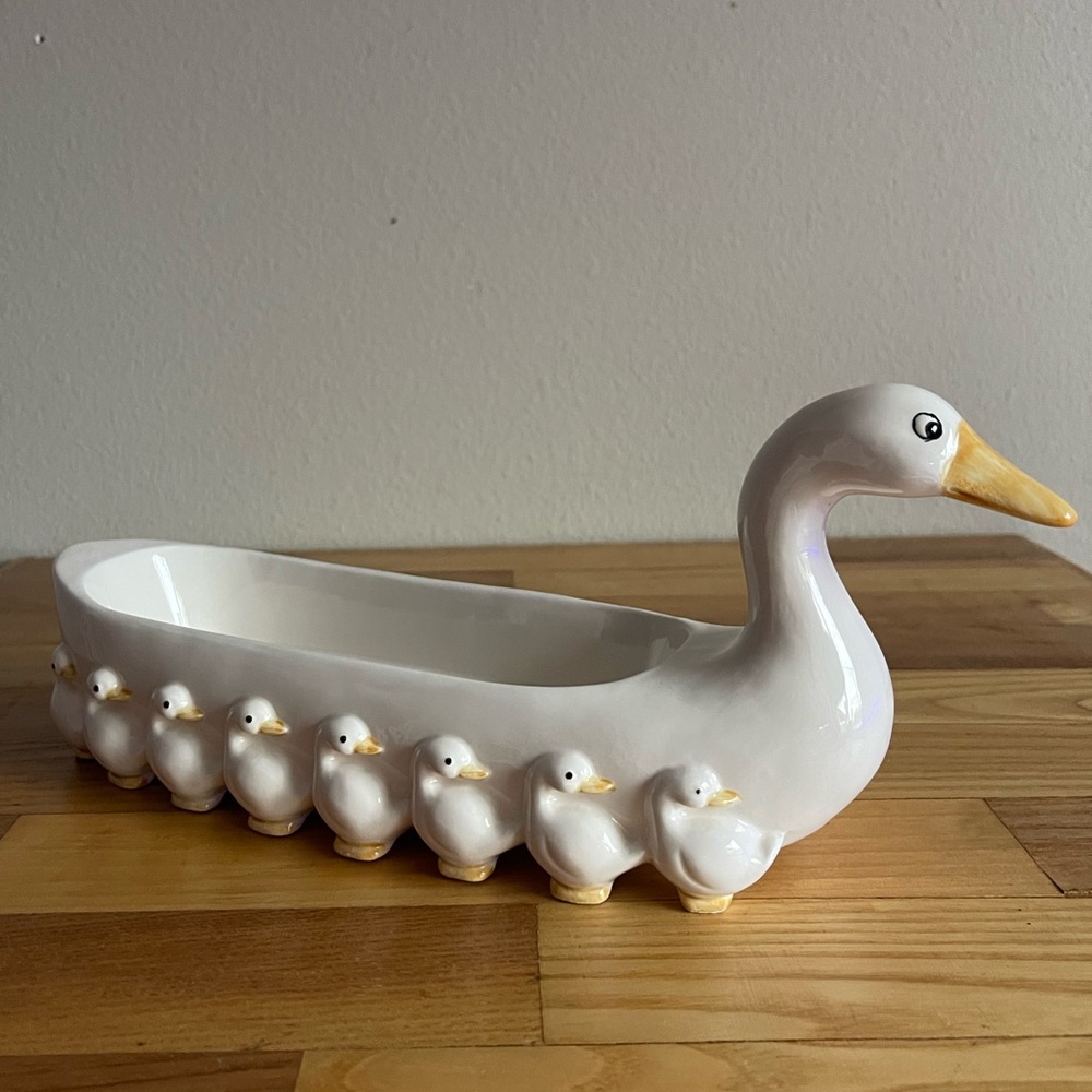 Vintage Fitz & Floyd Cracker Tray - 16 Ducklings